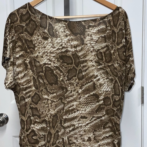 Brown and Tan Animal Print Top - Picture 7 of 10